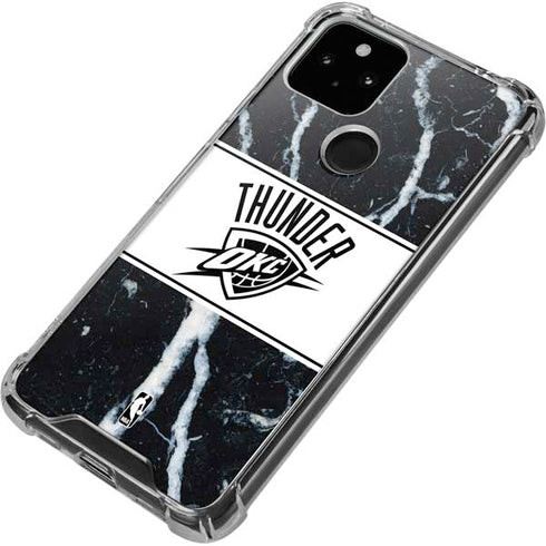 NBA Oklahoma City Thunder Marble Google Pixel 5 Clear Case